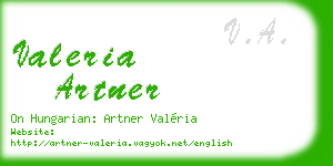 valeria artner business card